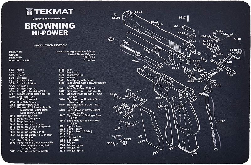 Photo 1 of TekMat 17in Printed Gun Cleaning Mat Springfield Armory XD, Black, TEK-17-XD TEK17XD
