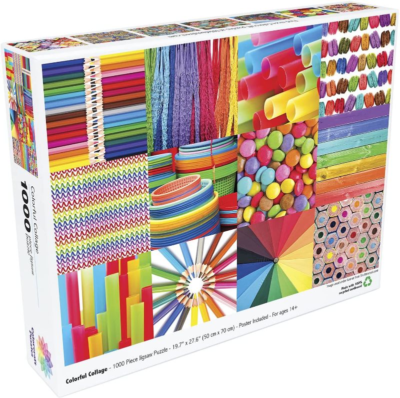 Photo 1 of Colorful Collage 1000 Piece Jigsaw Puzzle by Colorcraft
