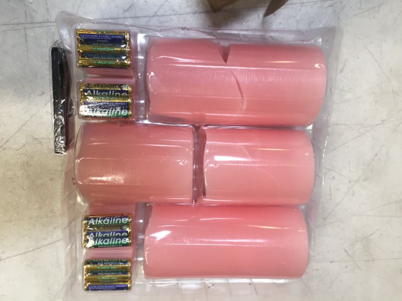 Photo 2 of Furora LIGHTING Flameless Candles Pink Room Decor Candles Set of 8 with Remote Control and Timer, Real Wax Pink Pillar Candles and Votive Candles Flickering LED Candles for Room Decor and Accessories

