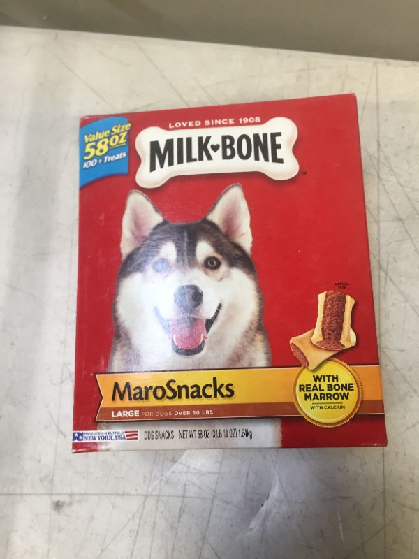 Photo 2 of Milk-Bone MaroSnacks Dog Snacks, Large (Various Sizes) (factory sealed)
exp 5/25/2022