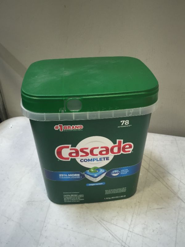 Photo 2 of Cascade Complete ActionPacs Dishwasher Detergent, Fresh Scent, 78 count