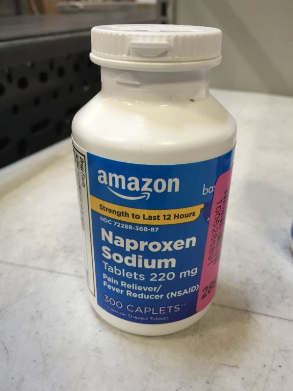 Photo 2 of Amazon Basic Care Naproxen Sodium Tablets, 300 Count EXP 12/2022
