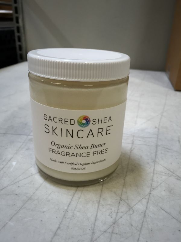 Photo 2 of Sacred Shea Skincare Organic Shea Body Butter, Fragrance Free Beauty Butter, Beauty Butter 8 oz. EXP 12/30/2024
