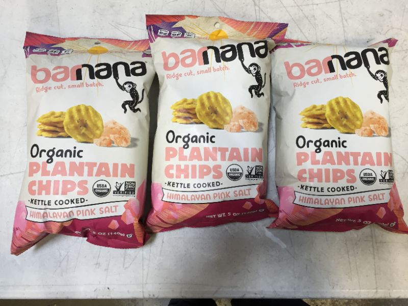 Photo 2 of Barnana Organic Plantain Chips, Himalayan Pink Salt, Paleo, Vegan, Grain Free Chips,5 Ounce (Pack of 3) BB 16MAR2022
