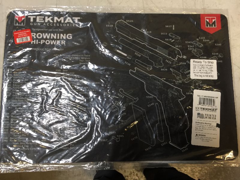 Photo 2 of TekMat Gun Cleaning Mat for use with Browning HP 
