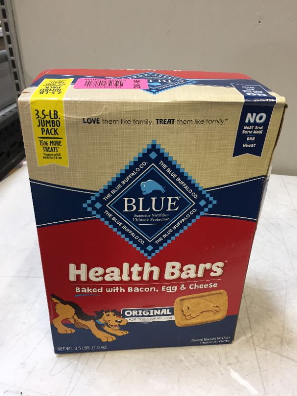 Photo 1 of Blue Buffalo Health Bars Natural Crunchy Dog Treats Biscuits BB 23SEP2022
