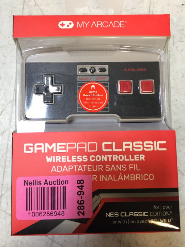 Photo 2 of My Arcade GamePad Classic - Wireless Game Controller - Compatible with Nintendo NES Classic Edition, Wii, Wii U