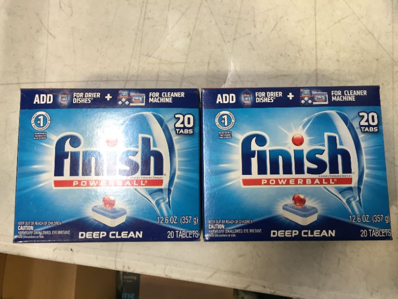 Photo 2 of 2 Finish All in 1 Powerball Fresh, 20ct, Dishwasher Detergent Tablets
