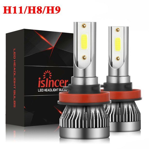 Photo 1 of ISINCER Mini Ultra-light H11 Upgrade LED Headlight Low Beam Fog Bulbs 6000K White 2pcs
