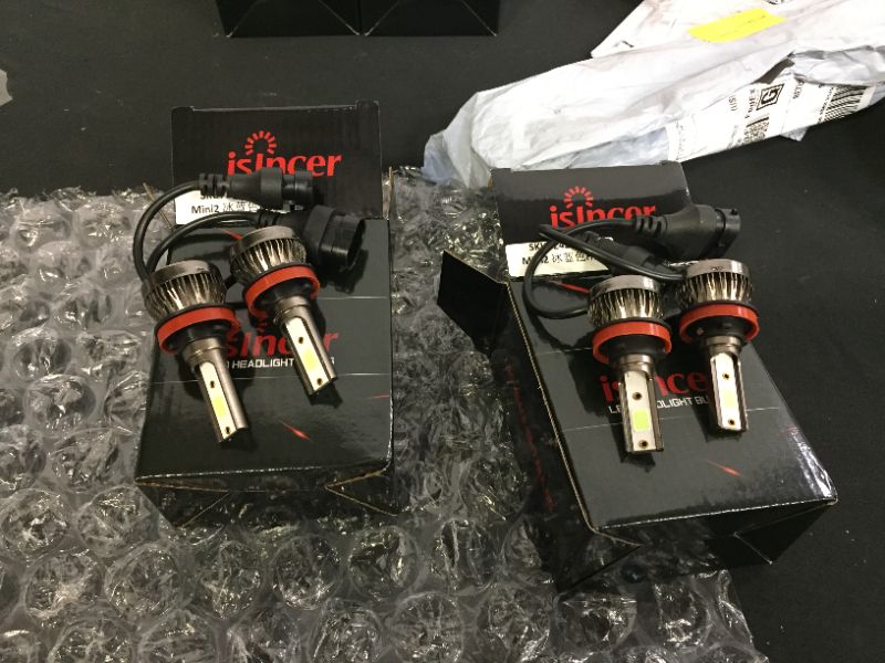 Photo 2 of ISINCER Mini Ultra-light H11 Upgrade LED Headlight Low Beam Fog Bulbs 6000K White 2pcs 2 Pack