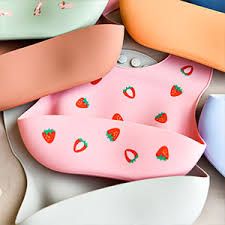 Photo 1 of Labcosi Silicone Baby Bibs for Babies & Toddlers Set of 2, Baby Feeding Bibs for Boys and Girls
STRAWBERRY & GREY