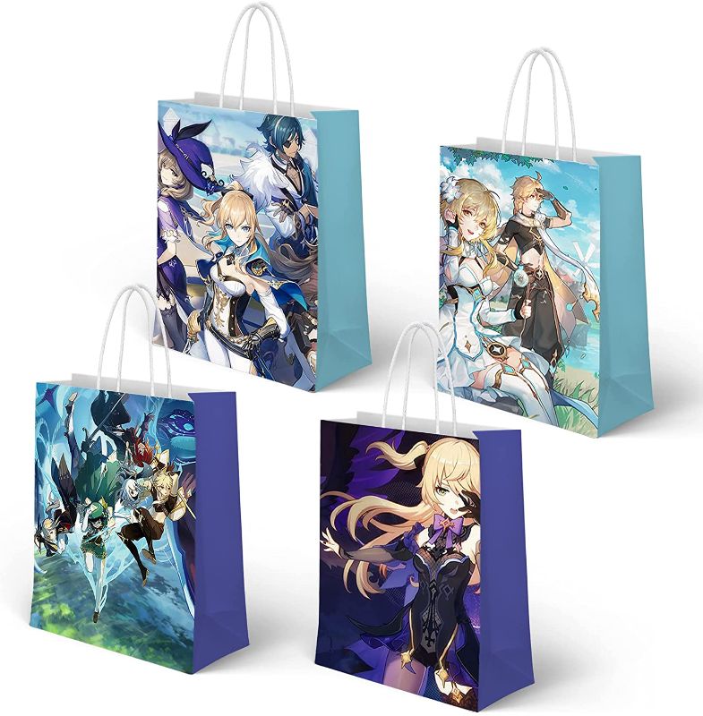 Photo 1 of 16 Packs Genshin Impact Party Favor Bags,Theme Party Birthday Gift Bag,Snack Candy Bag, Birthday Goodie Bags,Genshin Impact Party Supplies,Anime Games Merch Party Decorations for Kids Adults

