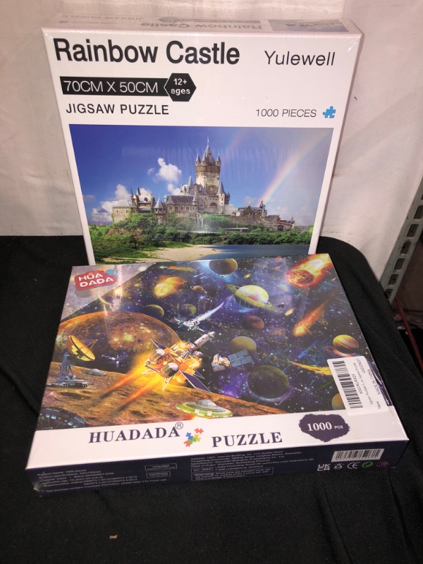 Photo 3 of 2PC LOT
Yulewell 1000 Piece Puzzles for Adults:Rainbow Castle Jigsaw Puzzles 1000 Pieces Nature, Sea and Beach Landscape

Jigsaw Puzzle 1000 Pieces for Adults, Planets in Space Puzzle Game, Good Gift for Adults Elderly Kids, Home Decor


