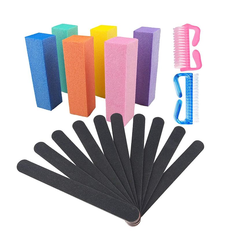 Photo 2 of 2PC LOT
Nail Files for Acrylic Nails - Realove 100/180 Grit Nail Files for Natural Nails Doubled Sides Washable 10PCS

Nail Files and Buffers Kit, Professional Manicure Tools Kit for Salon Nail Art, Colorful 4 Sides 120 Grit Nail Buffer Blocks, 100/180 Gr