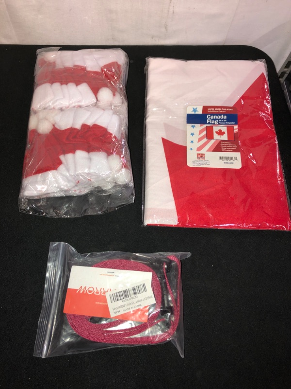 Photo 1 of 3PC LOT
rhungift Canada Flag 3x5 FT Outdoor Canada Day Decorations,Quadruple Stitched Canadian Flags, Printed Maple Leaf 100D Heavy Polyester and Brass Grommets CA Drapeau

40pcs Mini Santa hat fork spoon knife storage bag party table dinner decorations

