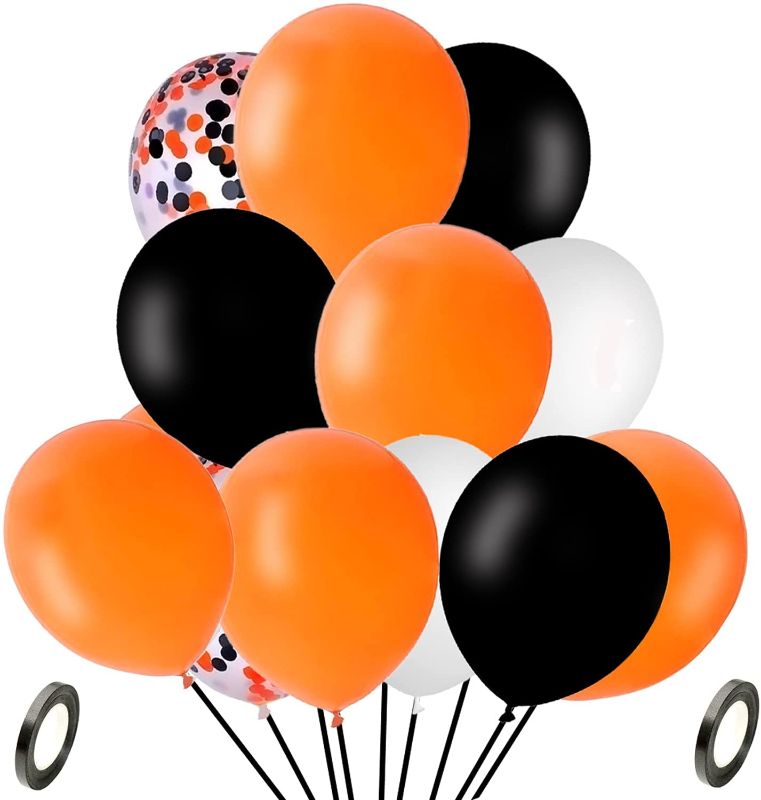 Photo 2 of 2PC LOT
Graduation Decorations 2021 Black and Gold- Black & Gold We Are So Proud Of You Banner and 12Pcs Graduation Hanging Swirls, 2021 Graduation Party Supplies Decorations Hanging Swirls

Orange and Black Balloons, 12 Inches for Birthday, Baby Shower, 