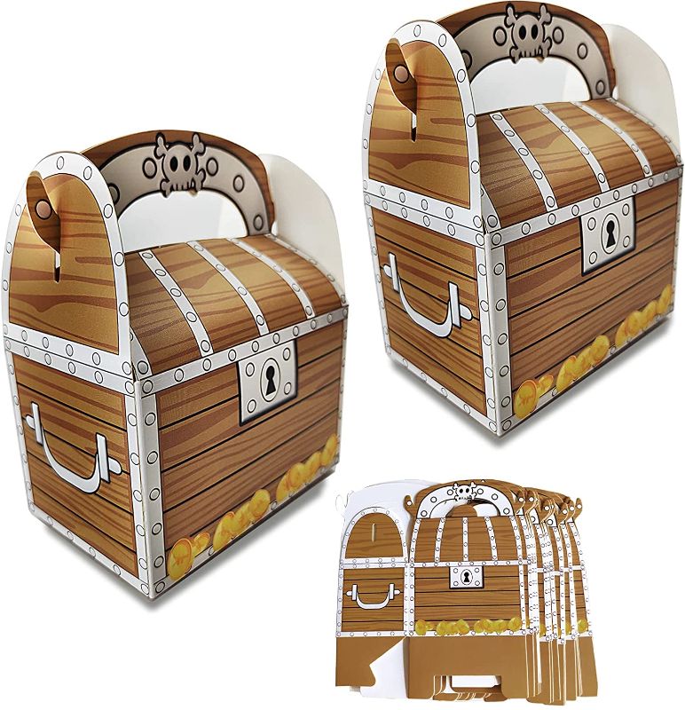Photo 1 of 15 Pack Treat Boxes Treasure Treat Candy Boxes Pirate Treasure Chest Party Favor Boxes Goodie Candy for Halloween Party Supplies, 2 COUNT 

Happy Fall Pumpkin Buffalo Plaid Burlap Banner Autumn Pumpkin Garland Thanksgiving Harvest Bunting Flag Rustic Burl