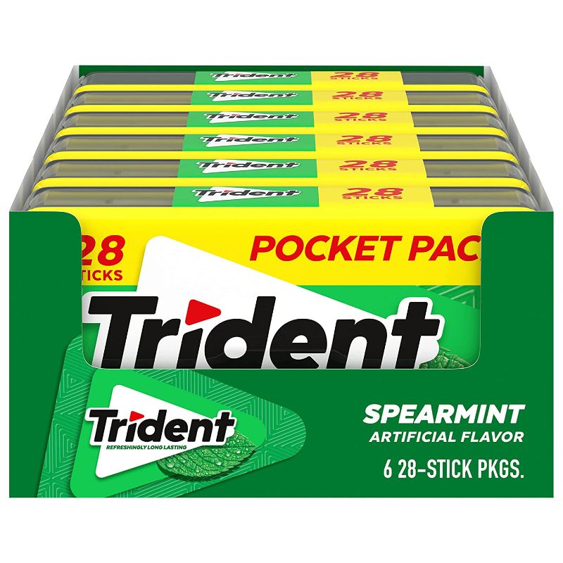 Photo 1 of 2PC LOT
Trident Spearmint Sugar Free Gum, 6 Pocket Packs of 28 Pieces (168 Total Pieces) EXP 10/19/21

McCormick Gourmet Valencia Orange Peel, 1.5 oz EXP 12/18/21