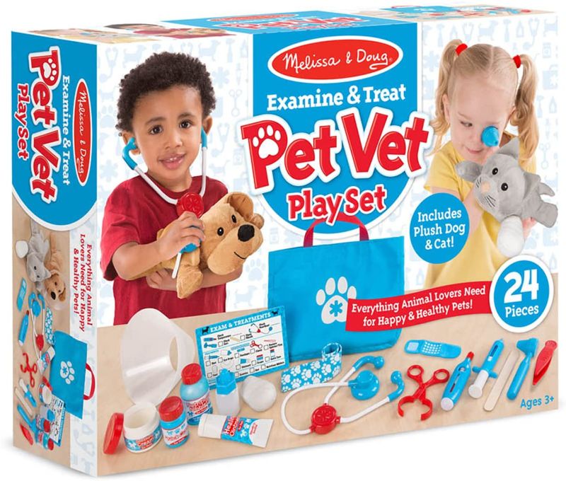 Photo 1 of Melissa & Doug Examine and Treat Pet Vet Play Set (24 pcs)
