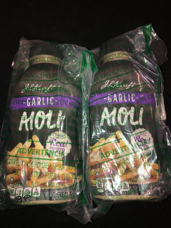 Photo 2 of (2 Pack) Kraft Mayo Garlic Aioli, 12 Fl Oz Bottle
EXP 03/07/22