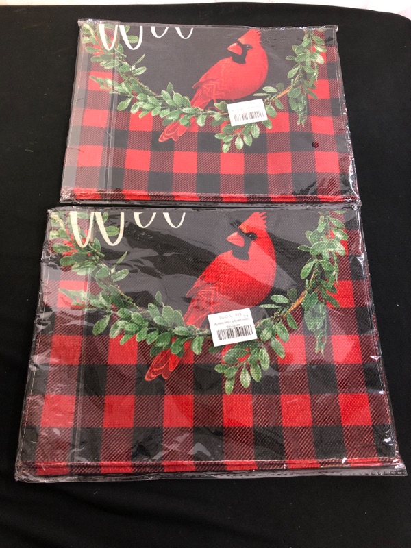 Photo 1 of 2PC GARDEN FLAG, RED BIRD 