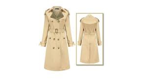 Photo 1 of Soesdemo Women's Trench Coat Leopard Print Double-breasted Coats For Autumn Winter
SIZE M 