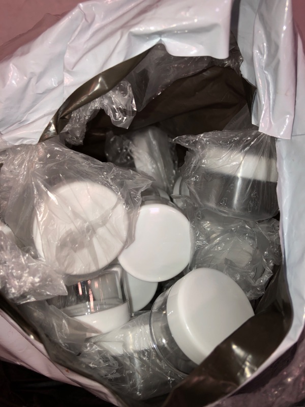 Photo 3 of 100 Pieces Empty Makeup Jars 15g Cosmetic Containers with Lids Leak Proof Refillable Bottles Little Acrylic Jars with Lids
