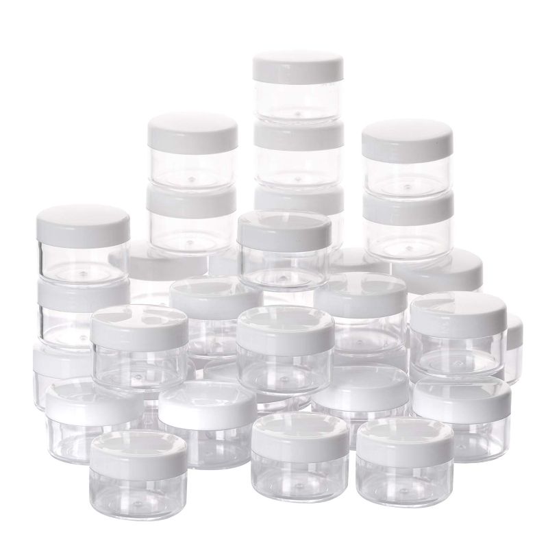 Photo 1 of 100 Pieces Empty Makeup Jars 15g Cosmetic Containers with Lids Leak Proof Refillable Bottles Little Acrylic Jars with Lids
