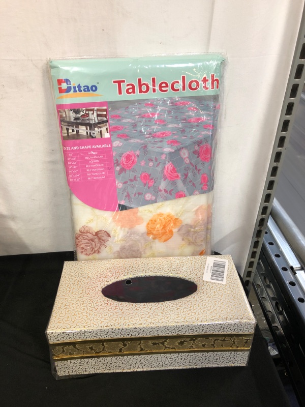 Photo 1 of 2PC LOT
DITAO Vinyl Tablecloth for Square Tables Covers Floral Summer Table Cloth for Camping Picnic Outdoor

SUNYUROU Rectangle Tissue Box Cover,Tissue Box Cover,Rectangle Tissue Box Cover,Tissue Box Holder for Bathroom Accessories,PU Leather Tissue Hold
