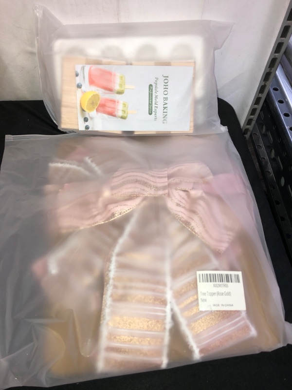 Photo 1 of 2PC LOT
Christmas Tree Topper Wreath Bow Long Tails 40x13 Inch Rose Gold Bows Decorative Large Colorful Wired Edge Xmas Supplies Bows Wall Ornaments for Home Decor(Rose Gold)

Joho Baking Mini Ice Cream Molds Set of 2, Popsicle Molds Ice Pop Molds, Silico