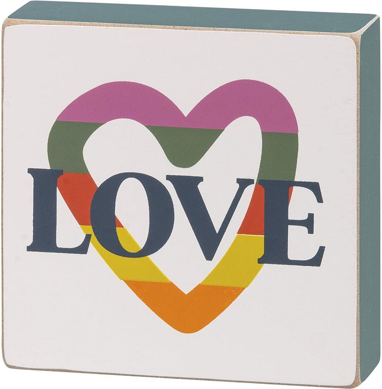 Photo 1 of 2PC LOT
Primitives by Kathy Home Décor Sign, Multicolor

Primitives by Kathy Pride Love Rainbow Series (Love is Love)

