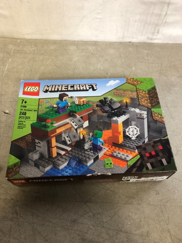 Photo 2 of LEGO Minecraft The Abandoned Mine 21166 Zombie Cave Battle Playset with Minecraft Action Figures and a Toy Spider, New 2021 (248 Pieces)
