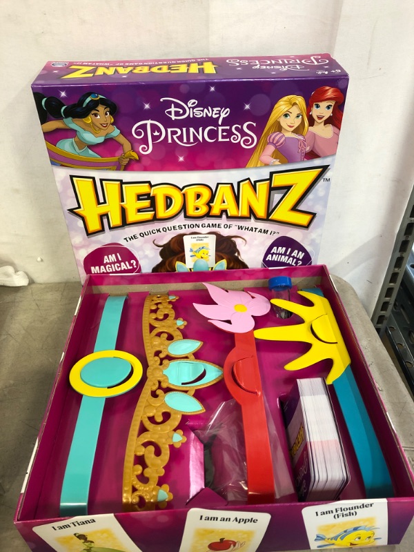 Photo 2 of Hedbanz Disney Princess Game with Hedbanz Frozen Game 2-Pack Bundle, Classic Question Game for Kids and Families, Holiday Toy List 2021, Ages 6 and up
