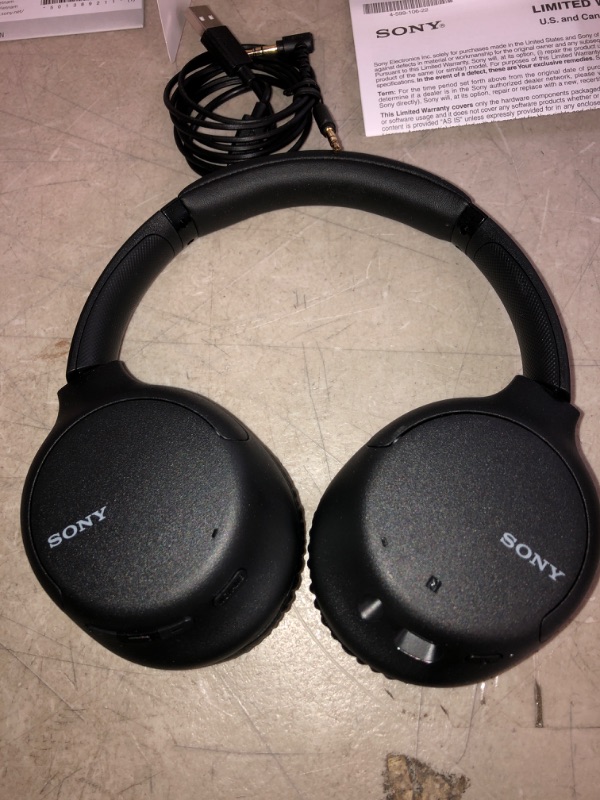 Photo 3 of Sony Noise Cancelling Headphones WHCH710N: Wireless Bluetooth Over the Ear Headset with Mic for Phone-Call, Black
