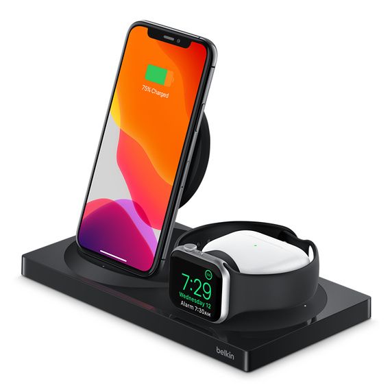 Photo 1 of Belkin F8J235ttBLK BOOSTâ†‘up Charge Dock for Apple Watch and iPhone
