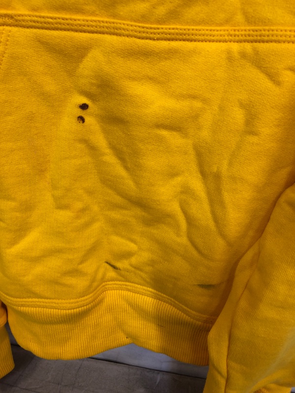 Photo 2 of MEN'S CHAMPION YELLOW HOODIE, SIZE S 