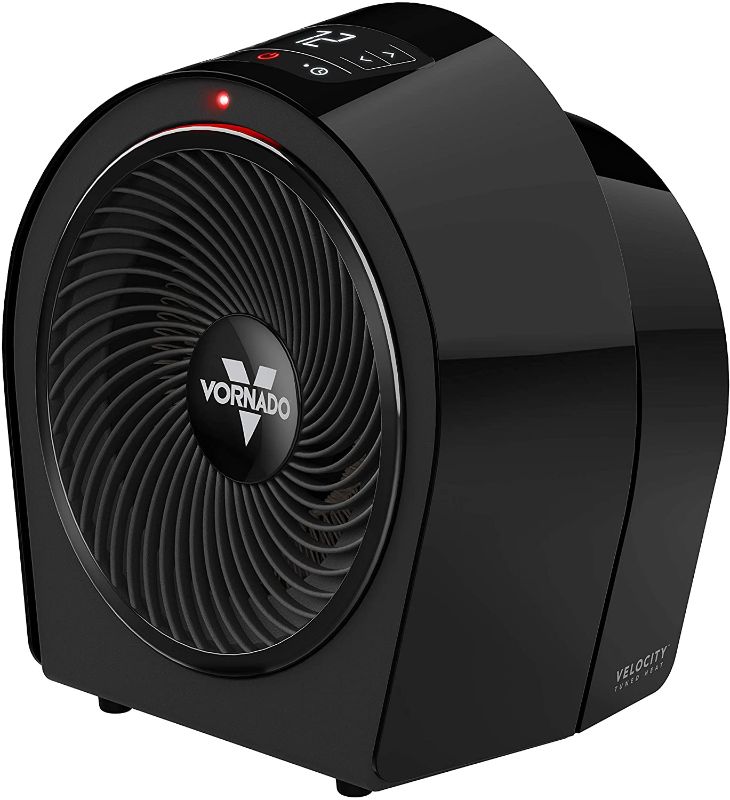 Photo 1 of Vornado Velocity 3R Whole Room Space Heater with Timer, Adjustable Thermostat, and Advanced Safety Features, Black
