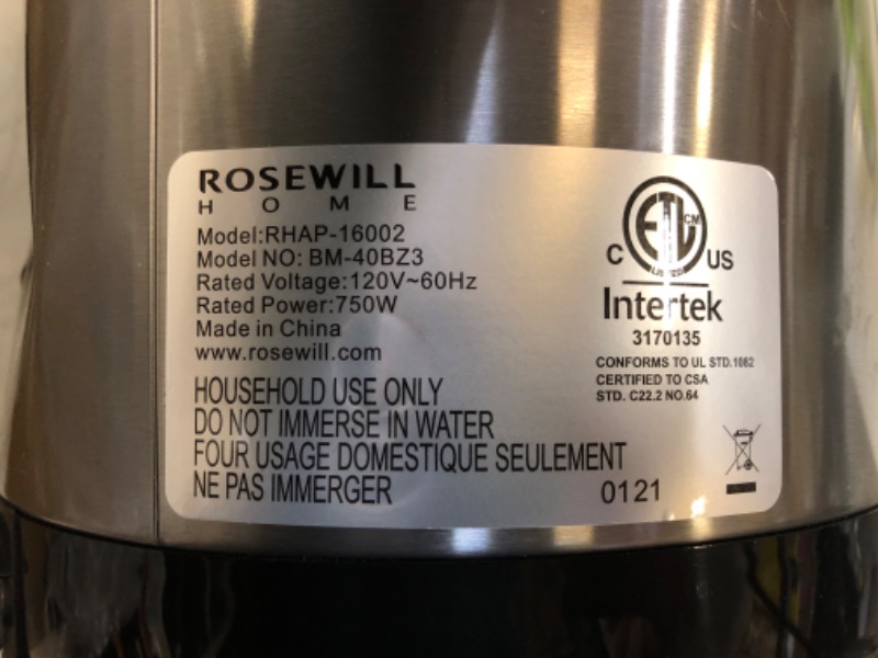 Photo 6 of Rosewill Electric Hot Water Boiler and Warmer, 4.0 Liter Hot Water Dispenser, Stainless Steel / Black RHAP-16002
