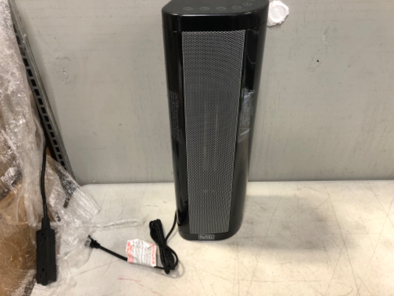 Photo 2 of BLACK+DECKER Tower Space Heater, Infrared Heater with Remote Control, 1500W, 40°F - 95°F
