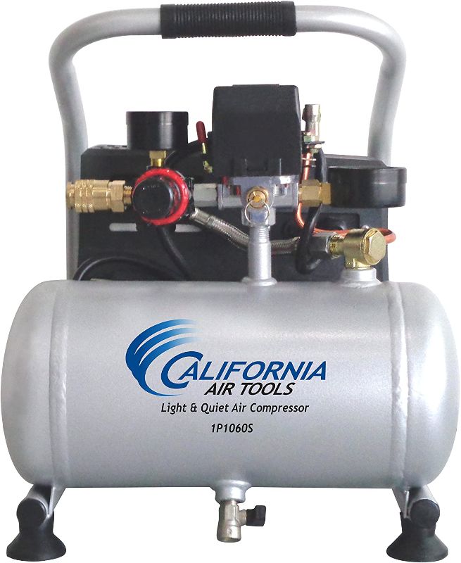Photo 1 of California Air Tools CAT-1P1060S Light & Quiet Portable Air Compressor, Silver
