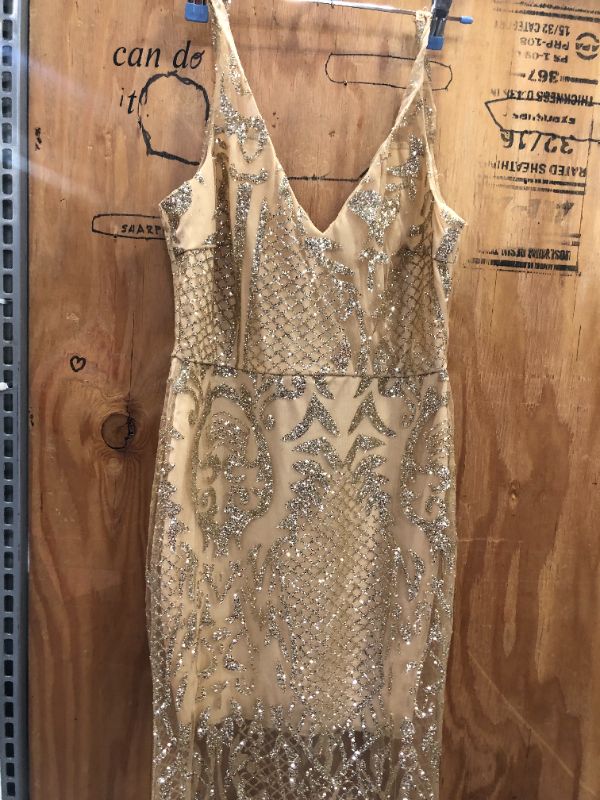 Photo 1 of FASHION BOUTIQUE GOLD GLITTER DRESS SMALL 