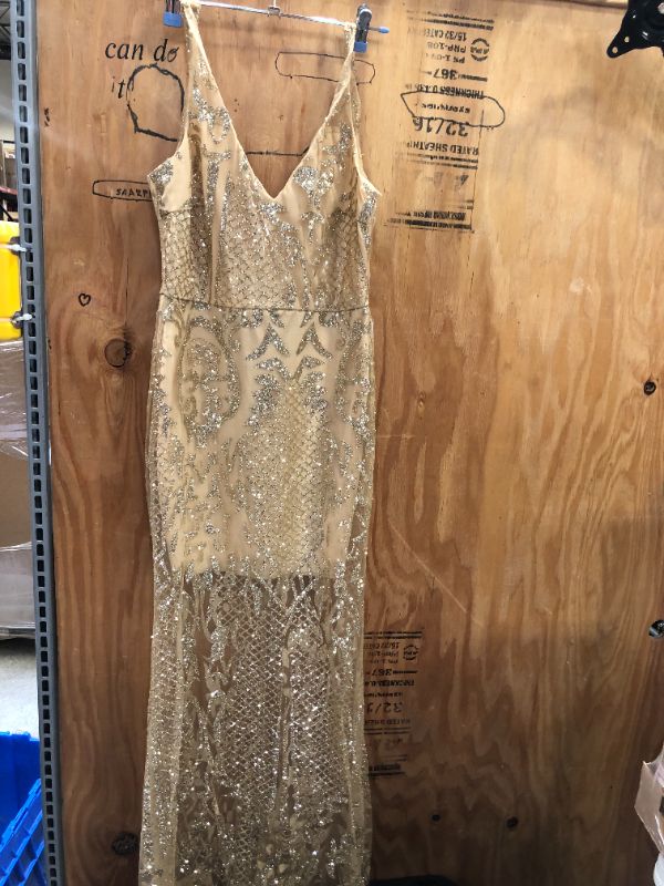 Photo 2 of FASHION BOUTIQUE GOLD GLITTER DRESS SMALL 