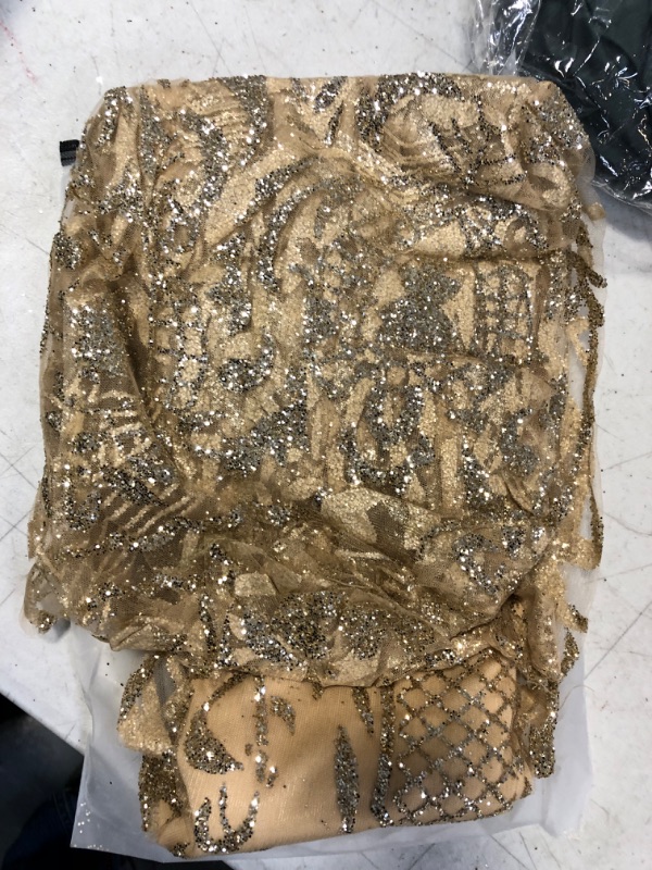 Photo 3 of FASHION BOUTIQUE GOLD GLITTER DRESS SMALL 