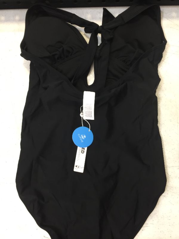 Photo 2 of CUPSHE Women's Black Swimsuit with Front Bow (L)