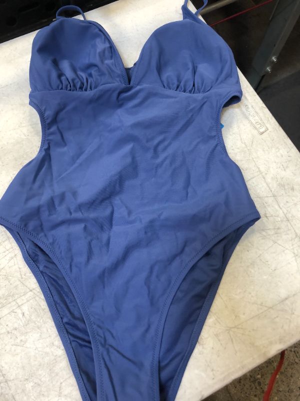 Photo 4 of Kasey Blue Cutout Back One Piece Swimsuit  Size L