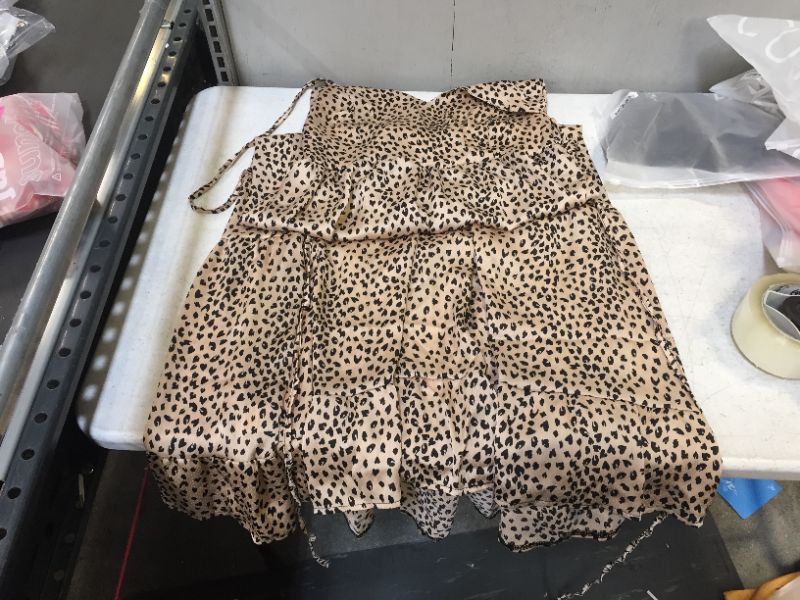 Photo 1 of CUPSHE Women's Cheetah Print Dress (M)