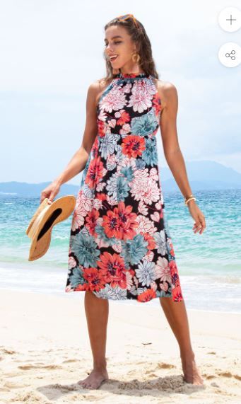 Photo 1 of Kailani Floral High Neck Dress (M)