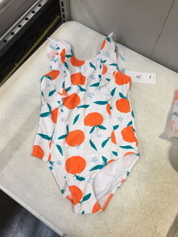 Photo 1 of KIDS BATHING SUIT WHITE ORANGES
SIZE 12