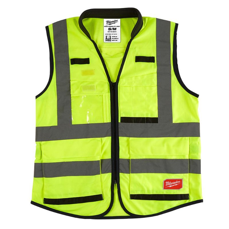 Photo 1 of Milwaukee Performance Small/Medium Yellow Class 2 High Visibility Safety Vest with 15 Pockets