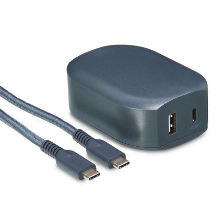 Photo 1 of Onn. Dual-Port Laptop Charger USB/USB-C with Power Delivery